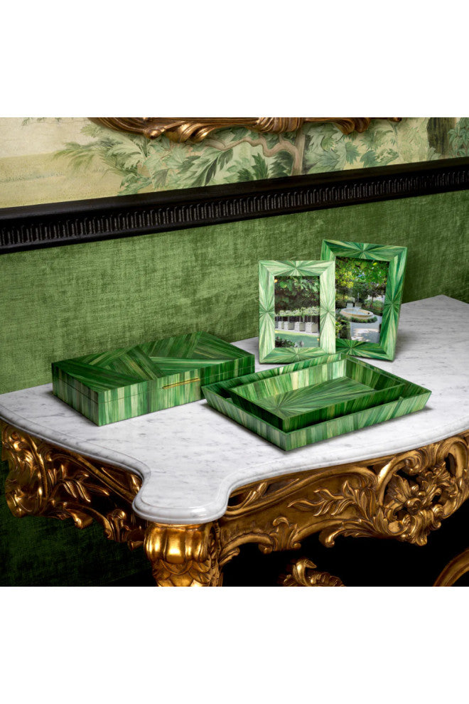 Green Marquetry Desk Tray, Eichholtz Harvard, Small