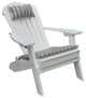 Poly Folding and Reclining Adirondack Chair, White