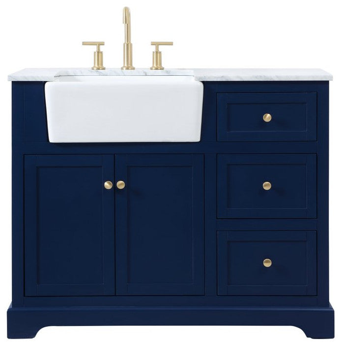 Home Living 22" Farmhouse Blue-Light Bathroom Vanity