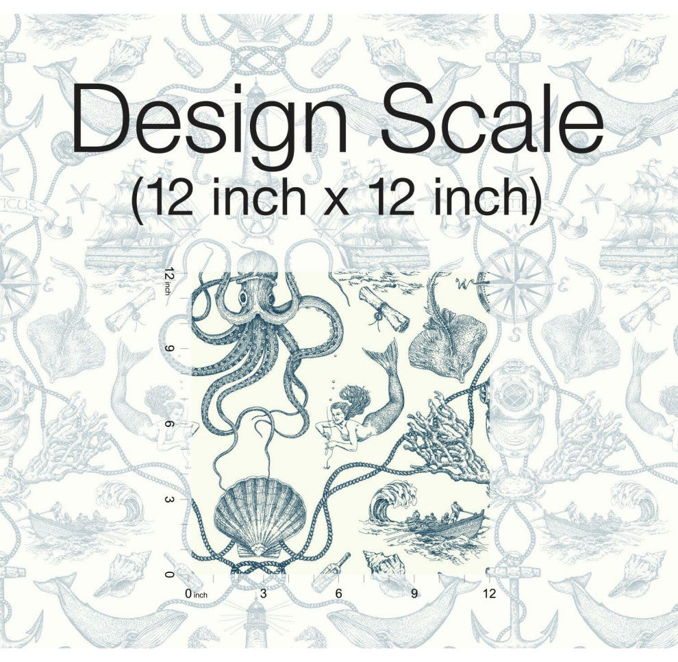 Deep Sea Toile Peel & Stick Wallpaper
