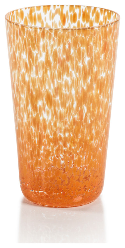 Willa Speckled Highball Glasses, Set of 6, Orange