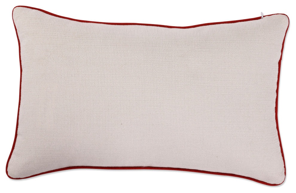 Indoor Red Christmas Truck Lumbar Pillow Rectangular Throw Pillow