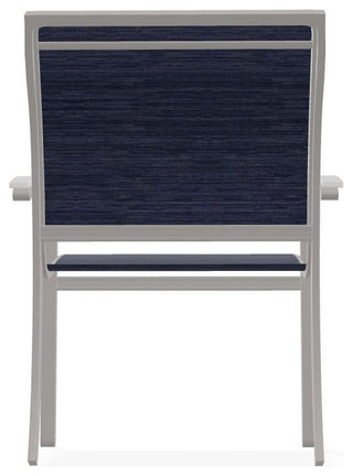 Bazza Sling Stackable Outdoor Dining Chair, Collect Indigo/Warm Gray