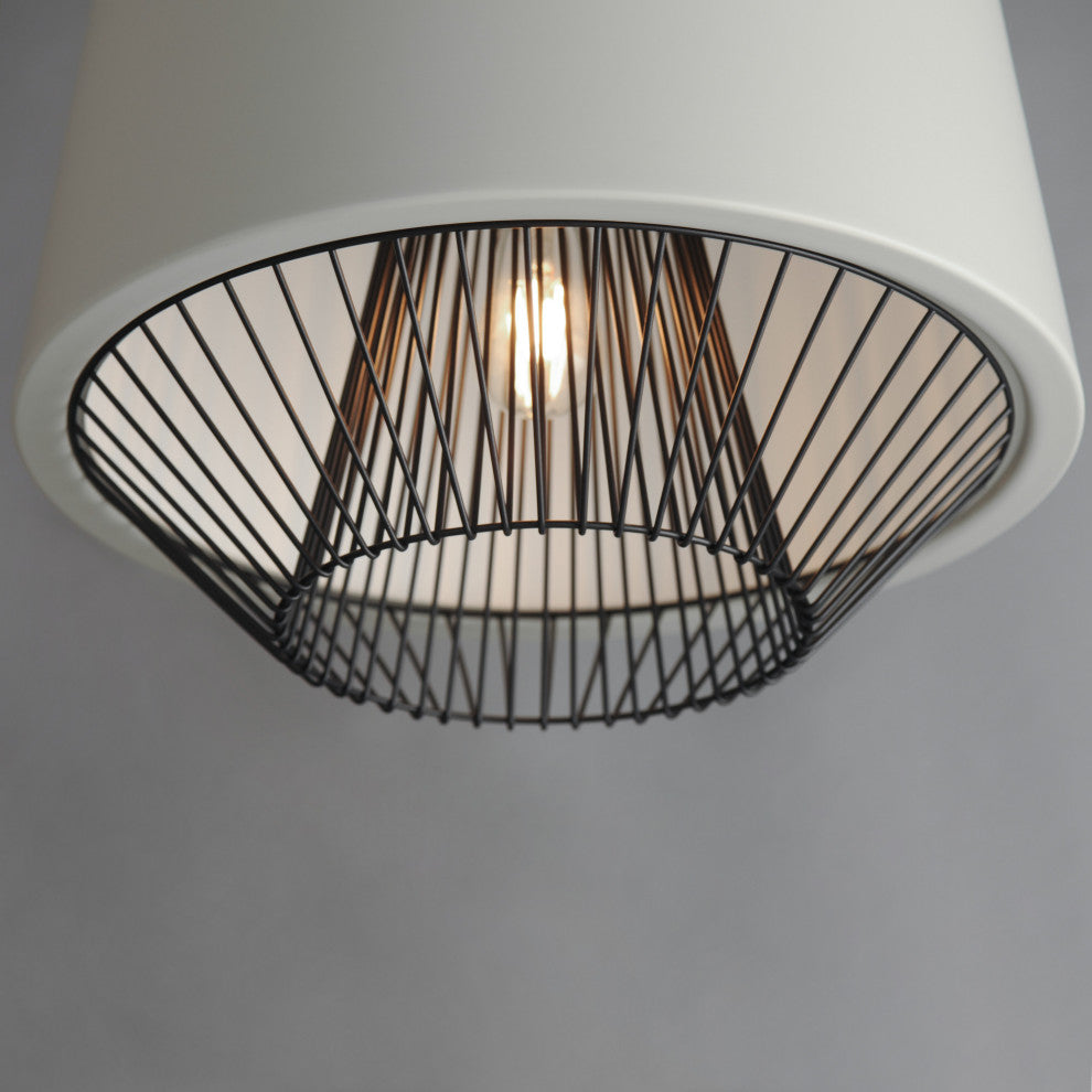 ET2 E11394 Phoenix 19"W LED Cage Pendant - Gray / Black