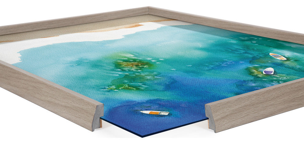Blake Voyage Framed Printed Glass by Janet Meinke-Lau, Gray 18x24
