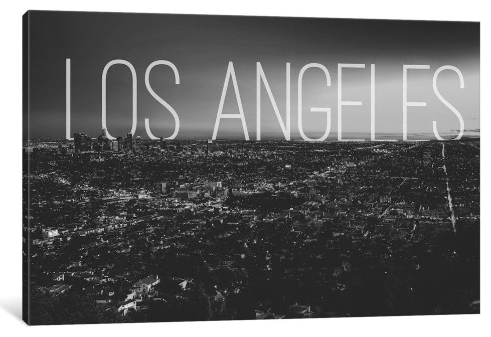 "Black and White L.A." by 5by5collective, 18x12x1.5