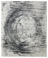 Eshwar R8928 Modern/Industrial/Global Rug, Black/White, 10'x14'