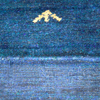 HAND KNOTTED LOOM SILK ECO-FRIENDLY AREA RUG -9'x12',Rectangle,Blue,Contemporary