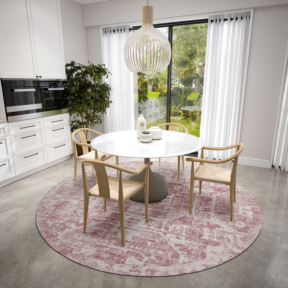 Aberdeen AB2 Rose 8' x 8' Round Rug