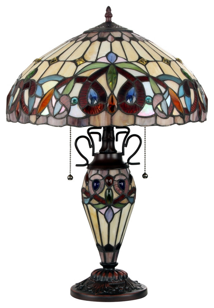 CHLOE Lighting CH33353VR16-DT3 SERENITY 3 Light Double Lit Table Lamp 16`` Shade