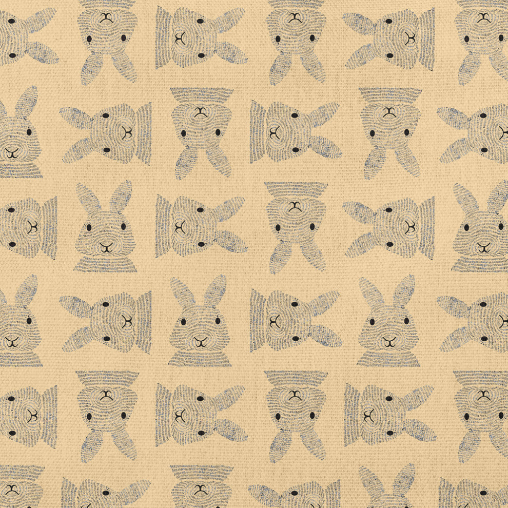 Criss Cross Bunnies Easter Decorative Throw Pillow, Corn Yellow, 16x16"