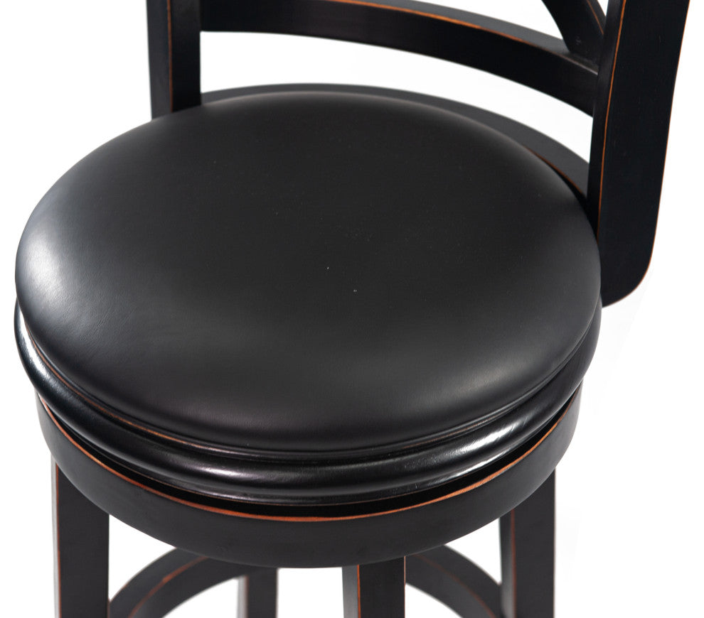 29" Florence swvl stool [black sandthru]