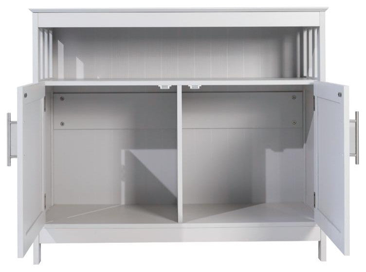 Mayfield 40" Classic Buffet and Sideboard with Double Door Storage Cabinet, Gray