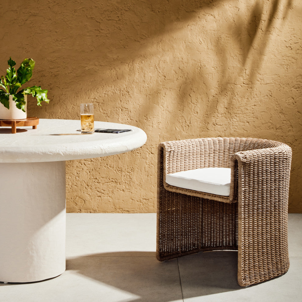 Tucson Outdoor Dining Armchair-White