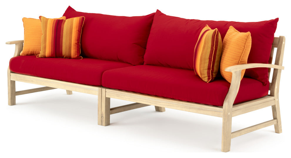 Kooper 6 Piece Sunbrella Outdoor Patio Sectional, Sunset