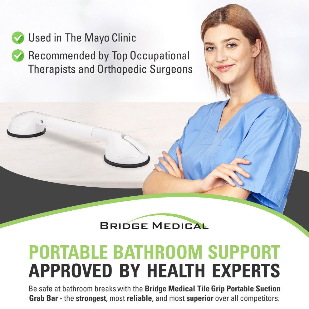 Tile Grip Portable Suction Telescoping Grab Bar