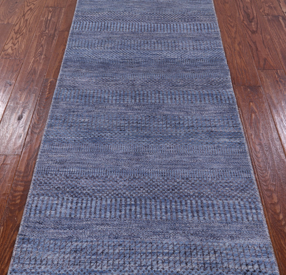Runner Savannah Grass Wool and Silk Hand Knotted Rug 2' 8" X 7' 10" Q11944