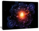Abstract Fractal Gears and Lights, Flowers Canvas Wall Artwork, 60"x28"