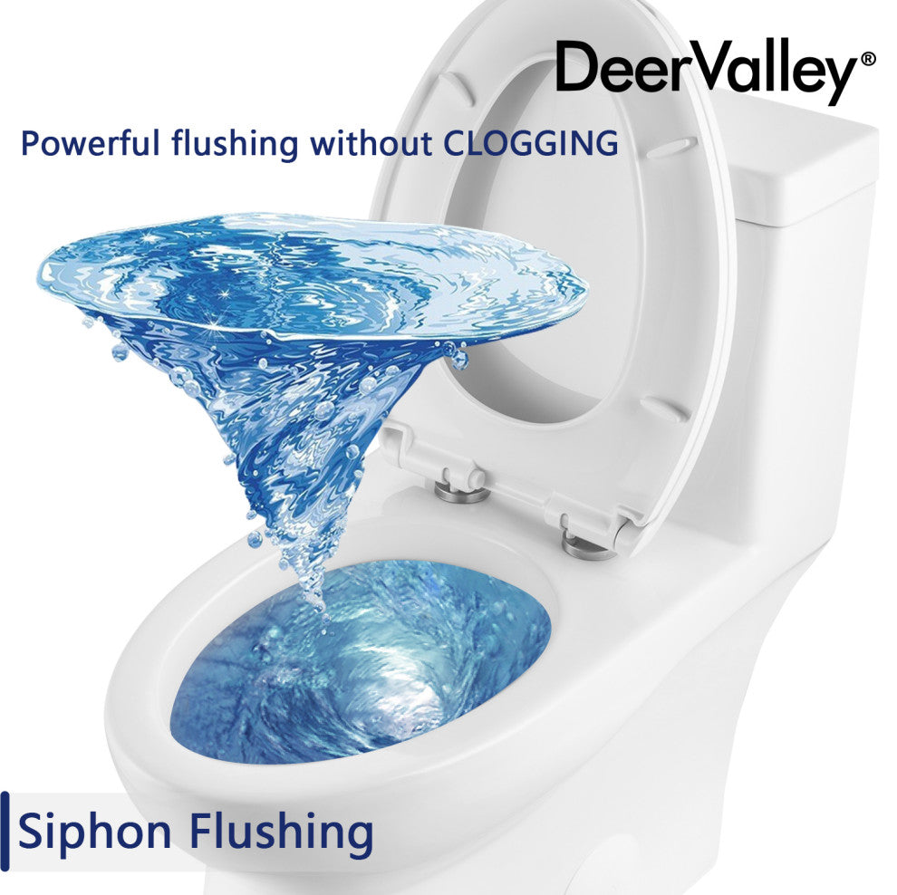 Ceramic Standard Comfortable Seat Height Elongated Dual Flush One Piece Toilet