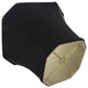 10" Flared Rectangular Lampshade, Black Silk