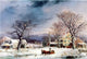 George Henry Durrie The Half-Way House, 18"x27" Gallery Wrapped Canvas Print