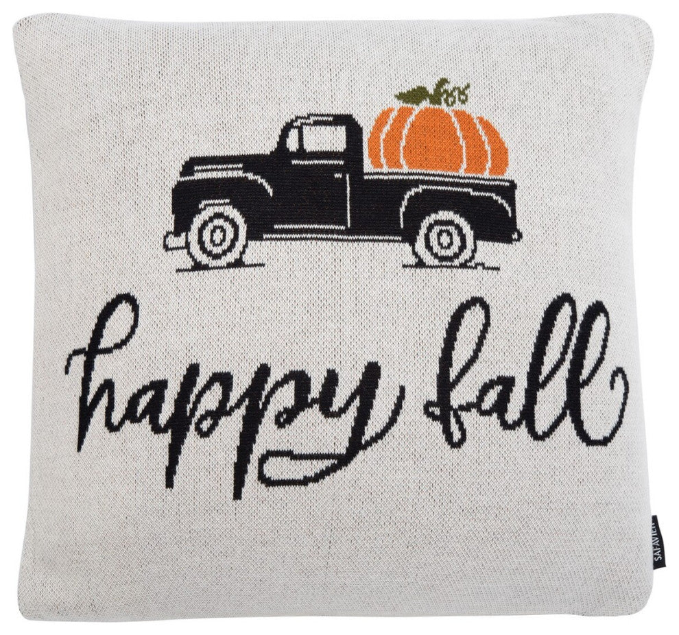 Safavieh Fall Truck Pillow Multi 18" X 18"