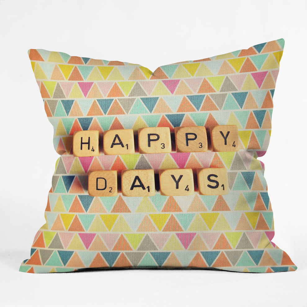Happee Monkee Happy Days Outdoor Throw Pillow