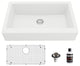 Karran Retrofit Farmhouse Quartz 34" Single Bowl Sink Kit, White