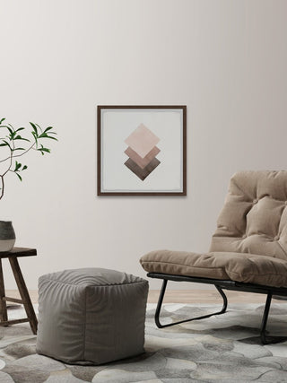 "Brown Tiles" Framed Painting Print, 12"x12"