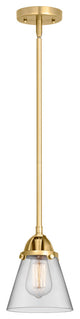 Small Cone Mini Pendant, Satin Gold, Clear, Clear