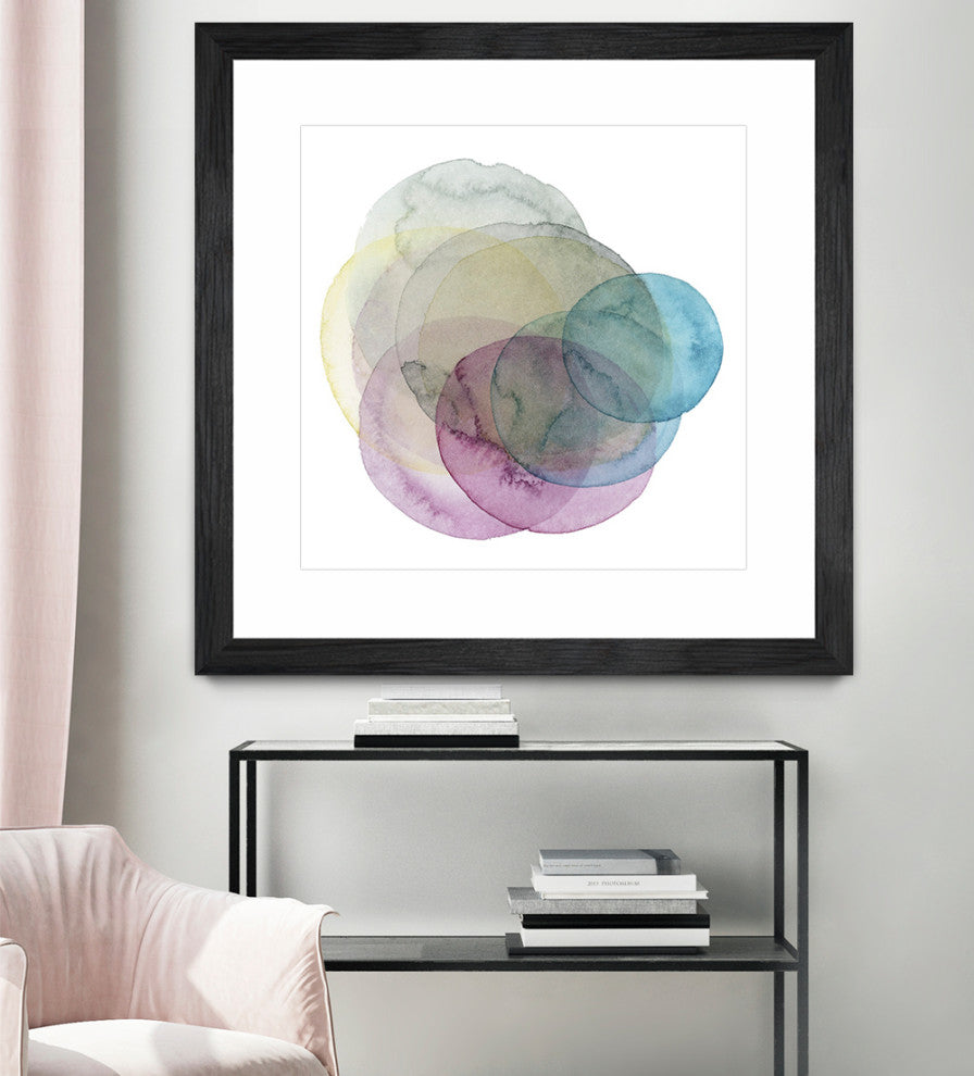 "Evolving Planets II" Matted and Framed, 36" X 36"