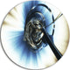 Fractal 3D Tangle In Middle, Abstract Art Disc Metal Artwork, 11"