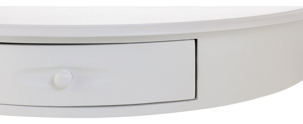 Kiera Grace Providence Morris Half Moon Shelf White, Matte Finish