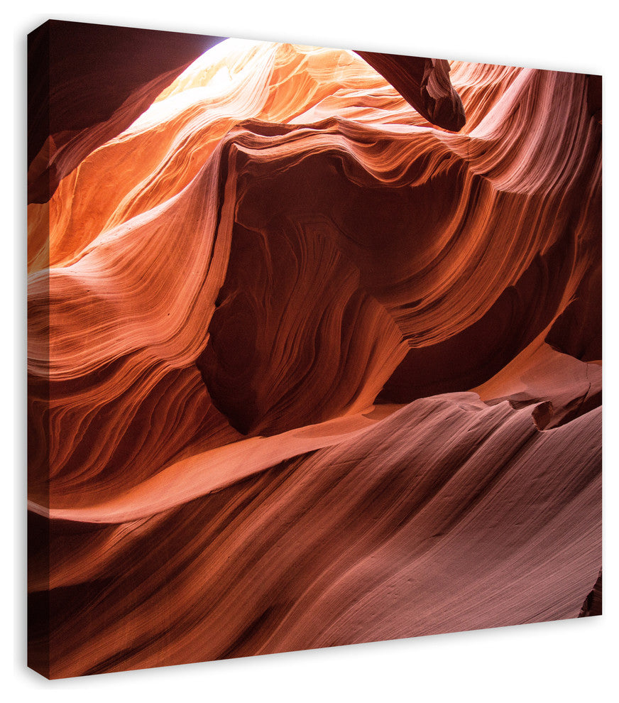 Sunlit Red Canyon  30x30 Canvas Wall Art