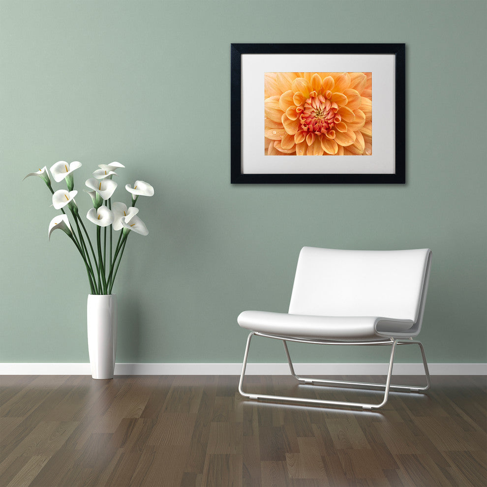 Cora Niele ''Orange Dahlia'' Matted Framed Art