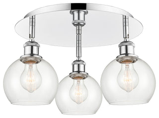 Innovations Athens 3 17.75" Flush Mount Polished Chrome