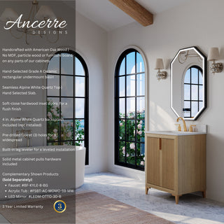 Turlington Bath Vanity Set, Oak, 24"