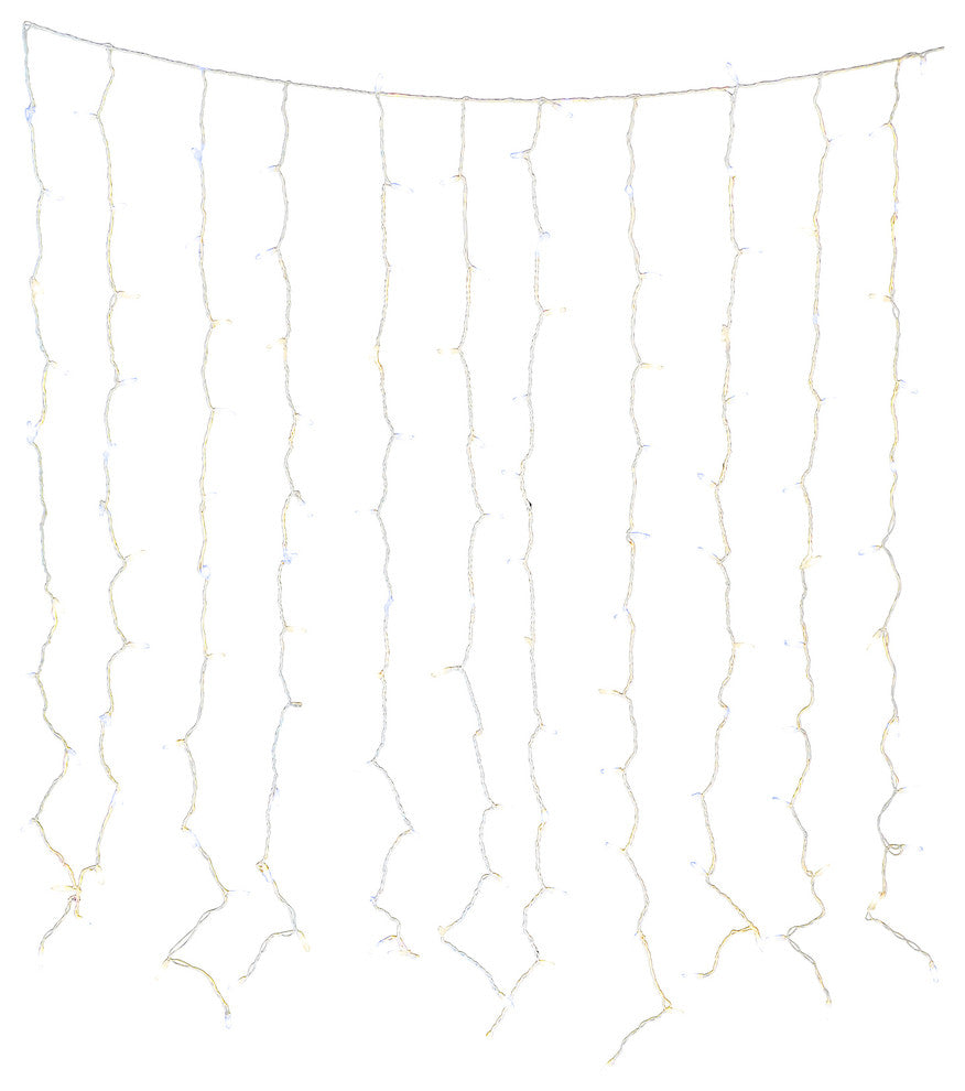 Incandescent Twinkle Light Curtain With 150 Blue Lights