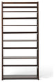 Acadian Solid Wood 63 Inch X 30 Inch Ladder Shelf Bookcase In Brunette Brown