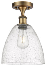 Innovations 516-1C-BB-GBD-94 1 Light Semi-Flush Mount, Brushed Brass