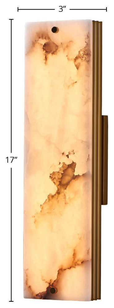 Vertical LED Wall Sconce, Brass
