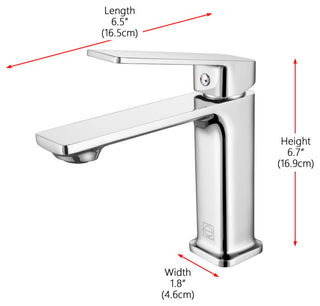 Elegant Lighting FAV-1004 Lena 1.5 GPM 1 Hole Bathroom Faucet - Matte Black