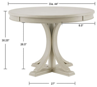 Madison Park Signature Helena Winged Dining Side Chair, Cream, Dining Table