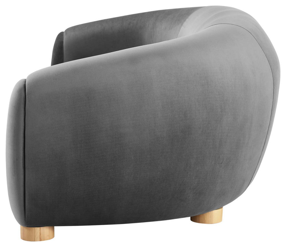Sofa, Velvet, Dark Gray, Modern, Living Lounge Room Hotel Lobby Hospitality