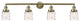 Small Bell 4 Light Bath Vanity Light, Antique Brass, Deco Swirl, Deco Swirl