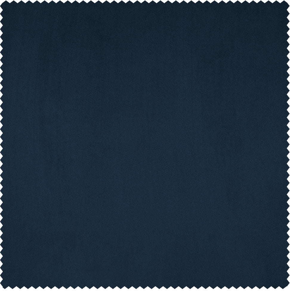 Heritage Plush Velvet Curtain Single Panel, Eternal Blue, 50"x108"