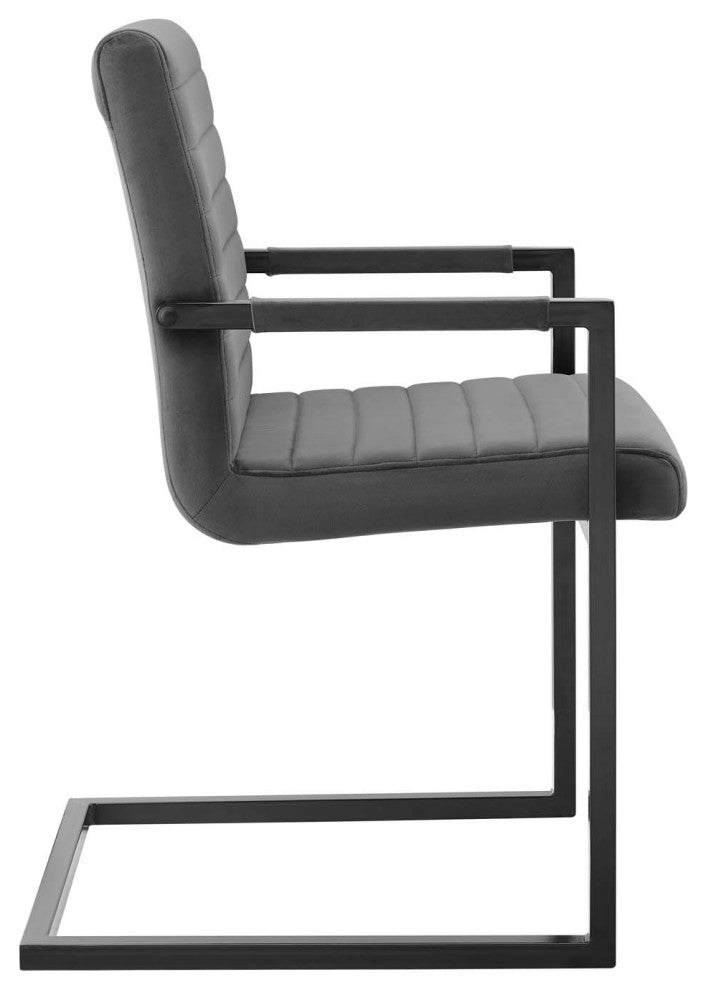 Savoy Performance Velvet Dining Chairs - Set of 2-Gray