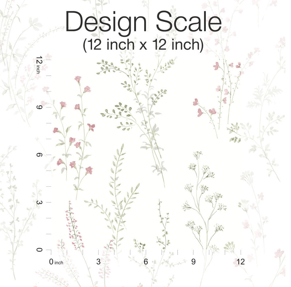 Multicolor Wildflower Sprigs Peel & Stick Wallpaper