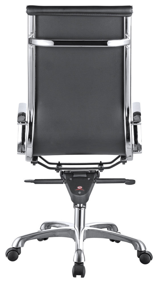 Contemporary Omega Swivel Office Chair High Back Black - Black