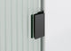 34"x86.75" Frameless Shower Door, Arched Fluted Single Fixed Panel, Matte Black
